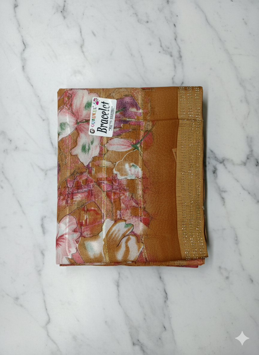 Bracelet Printed Saree (with Extra Border)