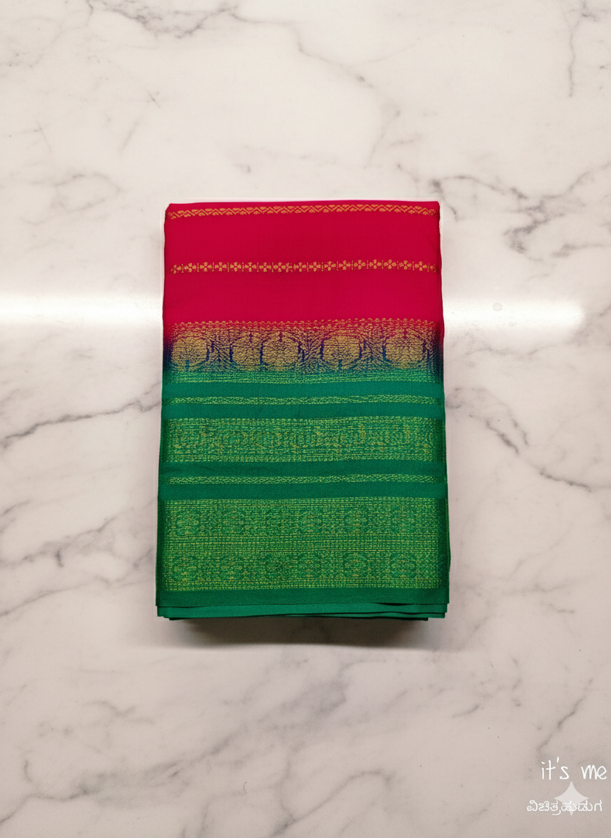 Elegant Dual-Tone Cotton Silk Saree Collection (2 Blouse Piece)