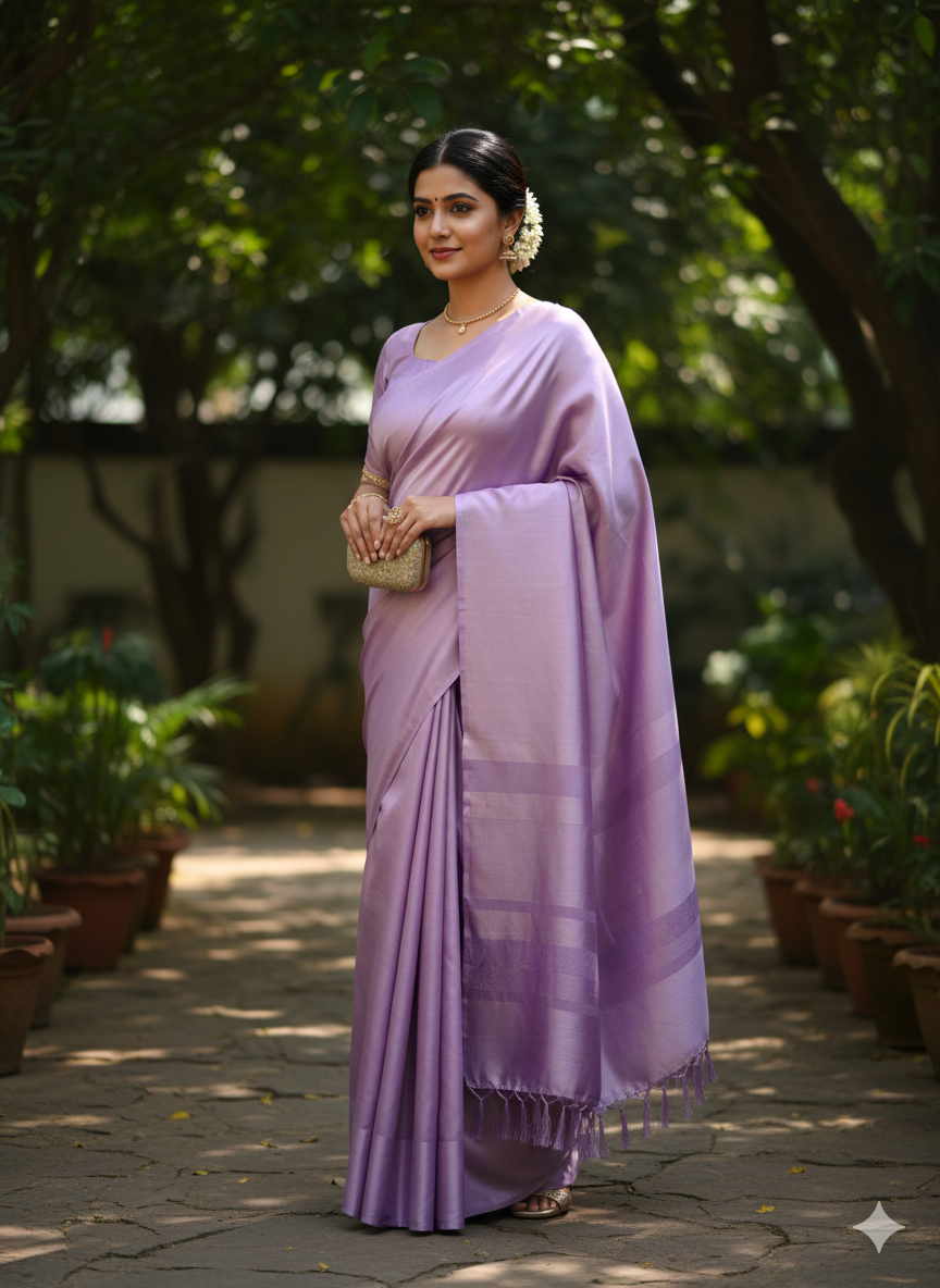 Elegant shineing Saree with Net emerodry Contrast blouse