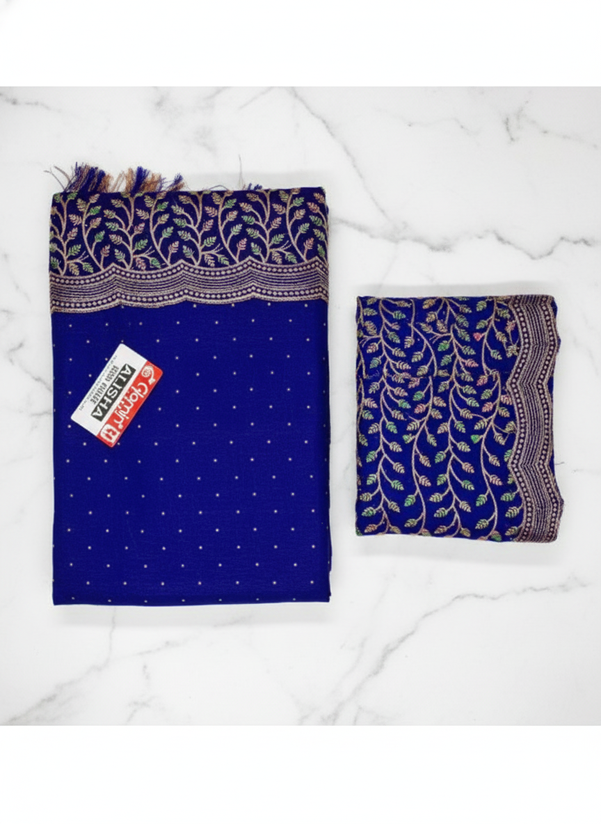 Designer Embroidered Saree Set