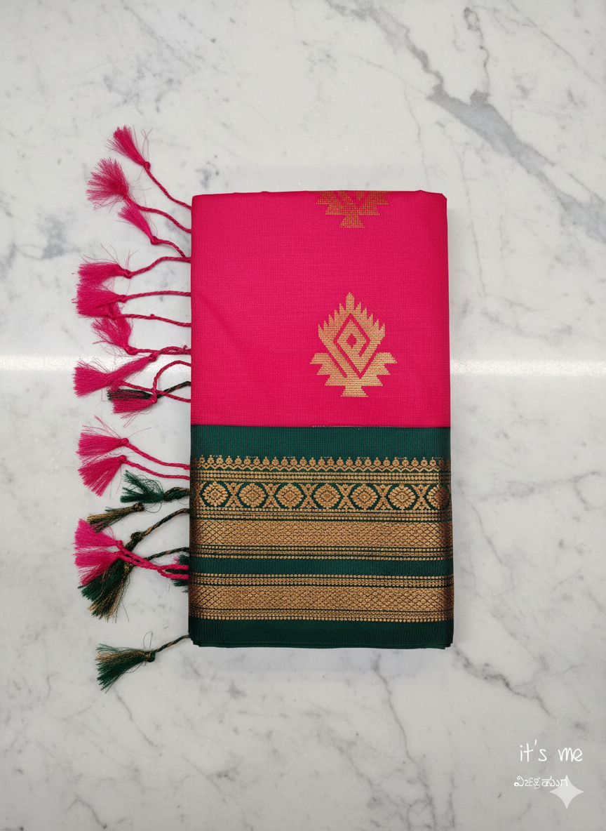 Traditional Kanchipuram Semi Silk Saree