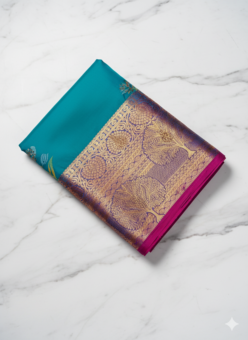 Elegant Kuttu Silk Saree – Traditional Weave with Modern Grace