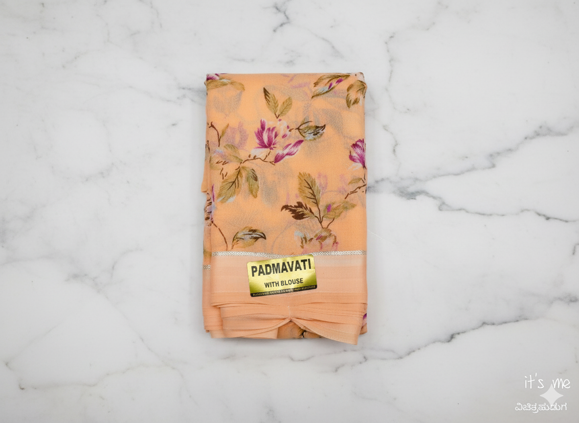 Padmavati Floral Printed Saree with Blouse