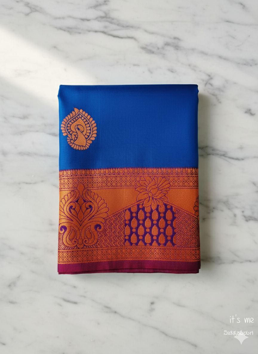 MYSORE  Silk Saree with Tree Motif Design