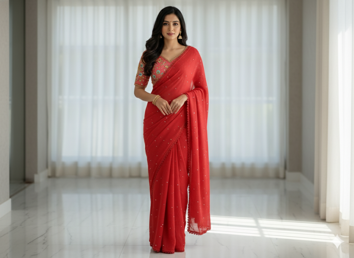 Maxican Georgette Saree