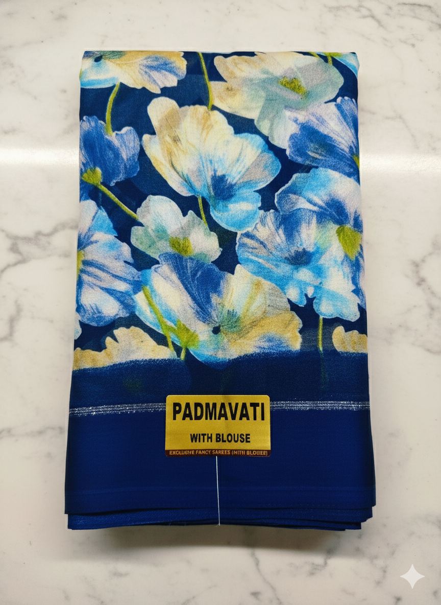 Padmavati Floral Printed Saree with Blouse