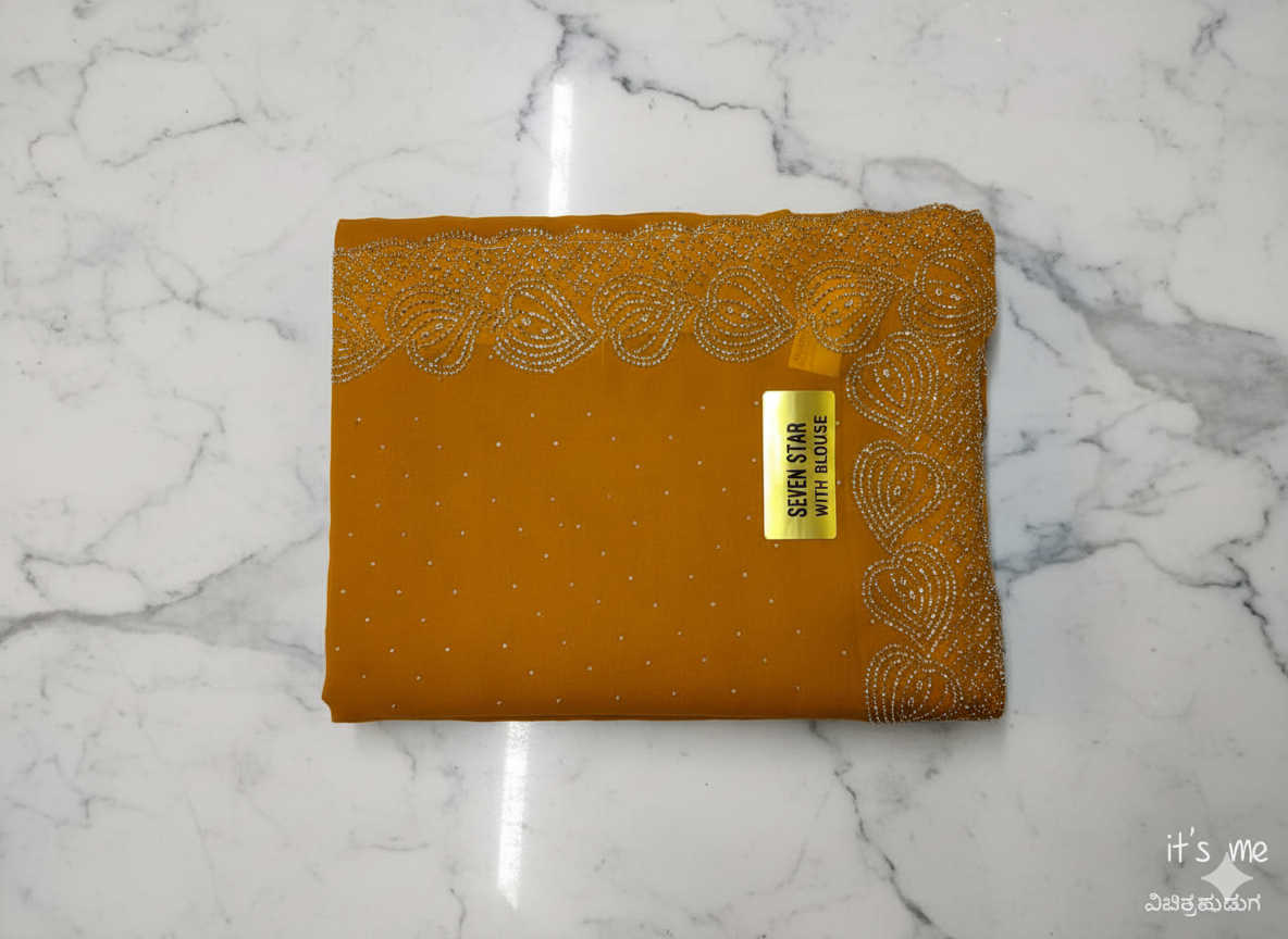 Stone Work Georgette Saree