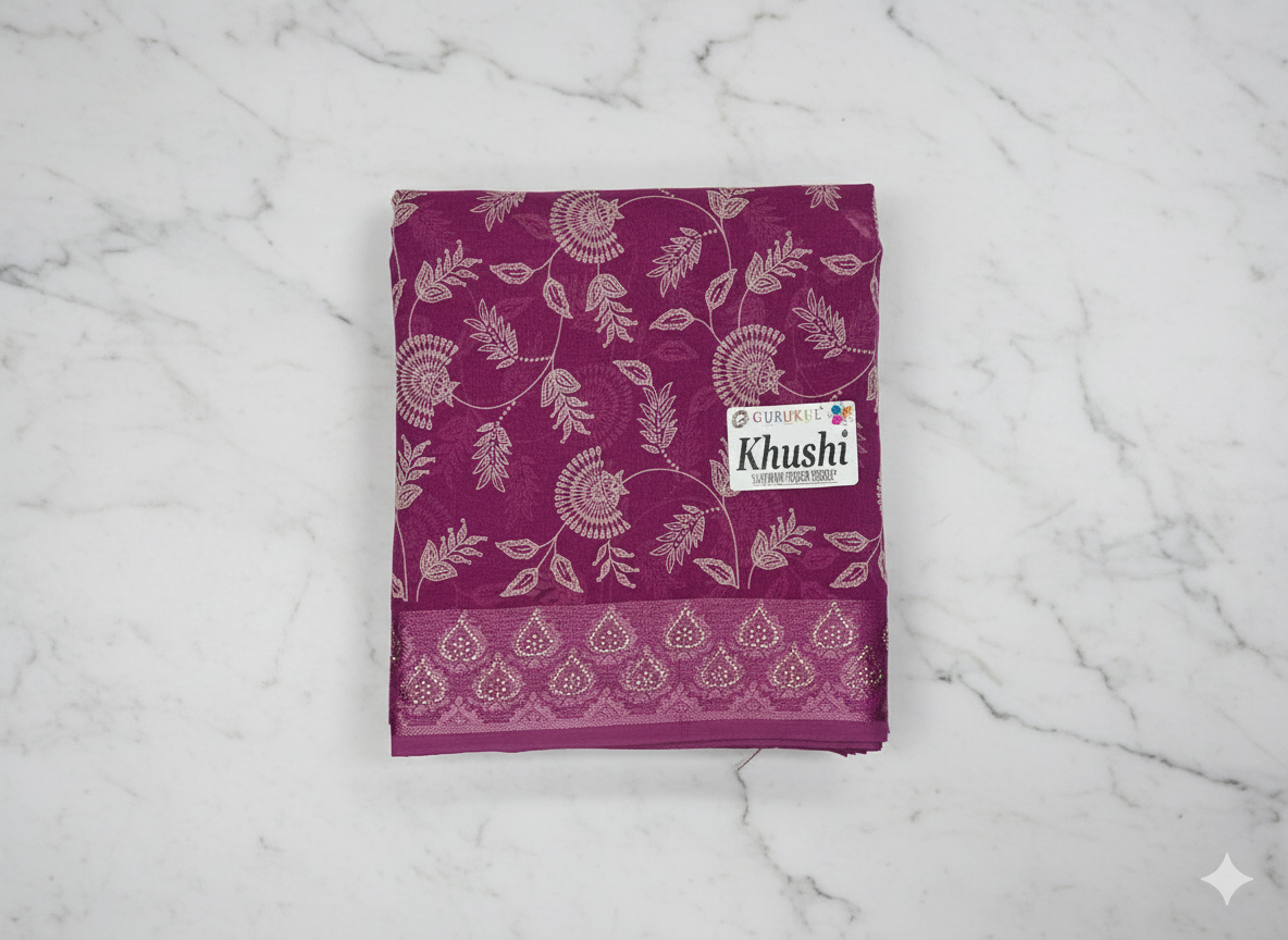 Elegant Green Printed Cotton Saree with Leaf Motif Design