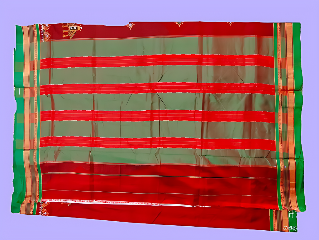 Kasuti Work ilkal Sarees with Running blouse piece for Womens