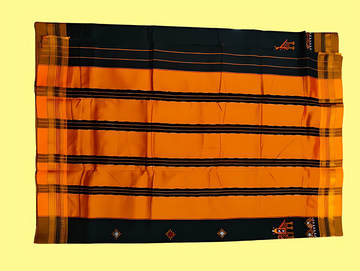 Kasuti Work ilkal Sarees with Running blouse piece for Womens