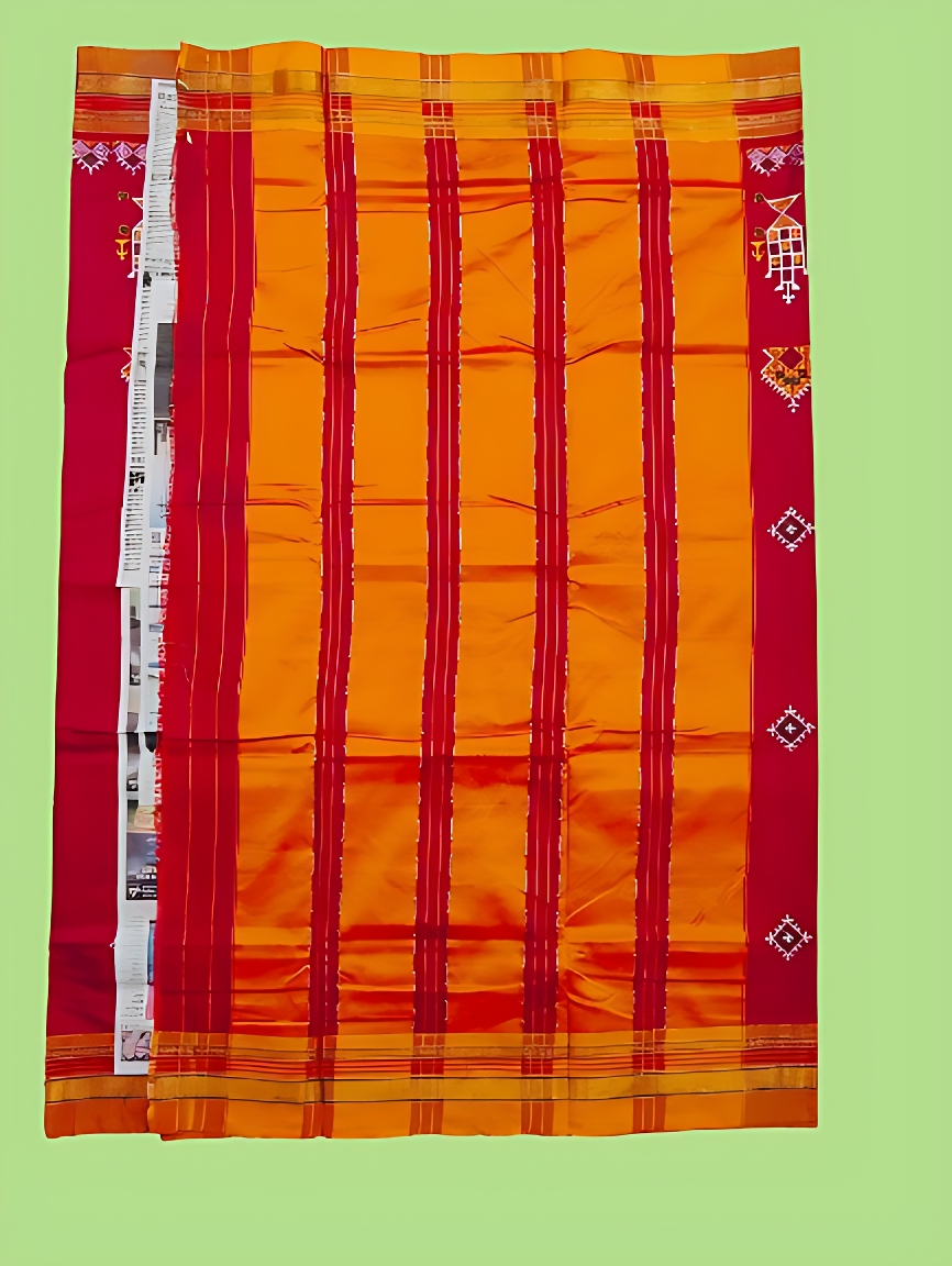 Kasuti Work ilkal Sarees with Running blouse piece for Womens
