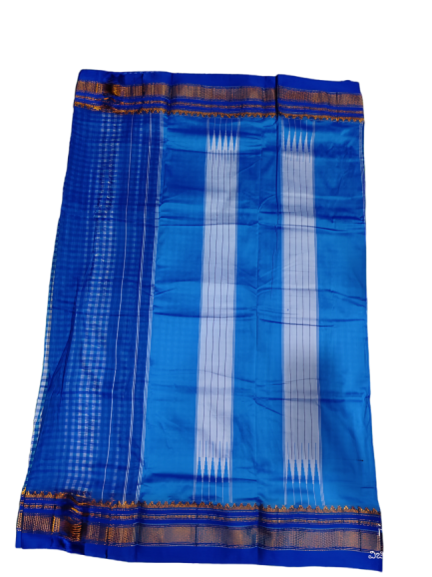 Checked Saree with Rich Zari Border