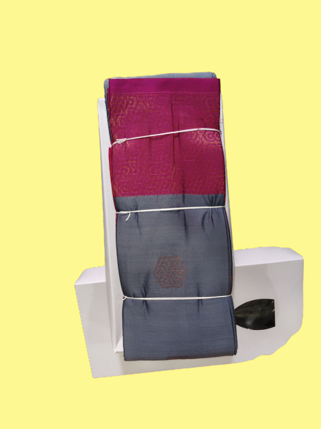 Elegant Soft Silk Saree with Rich Golden Zari Border & Pallu with Blouse