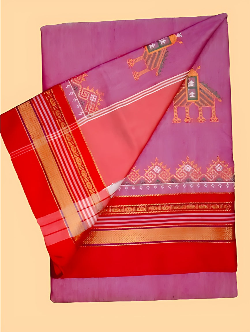 Kasuti Work ilkal Sarees with Running blouse piece for Womens