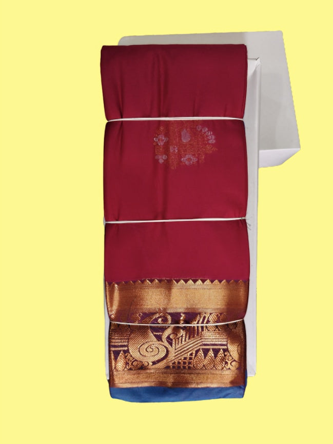 Elegant Soft Silk Saree with Rich Golden Zari Border & Pallu with Blouse