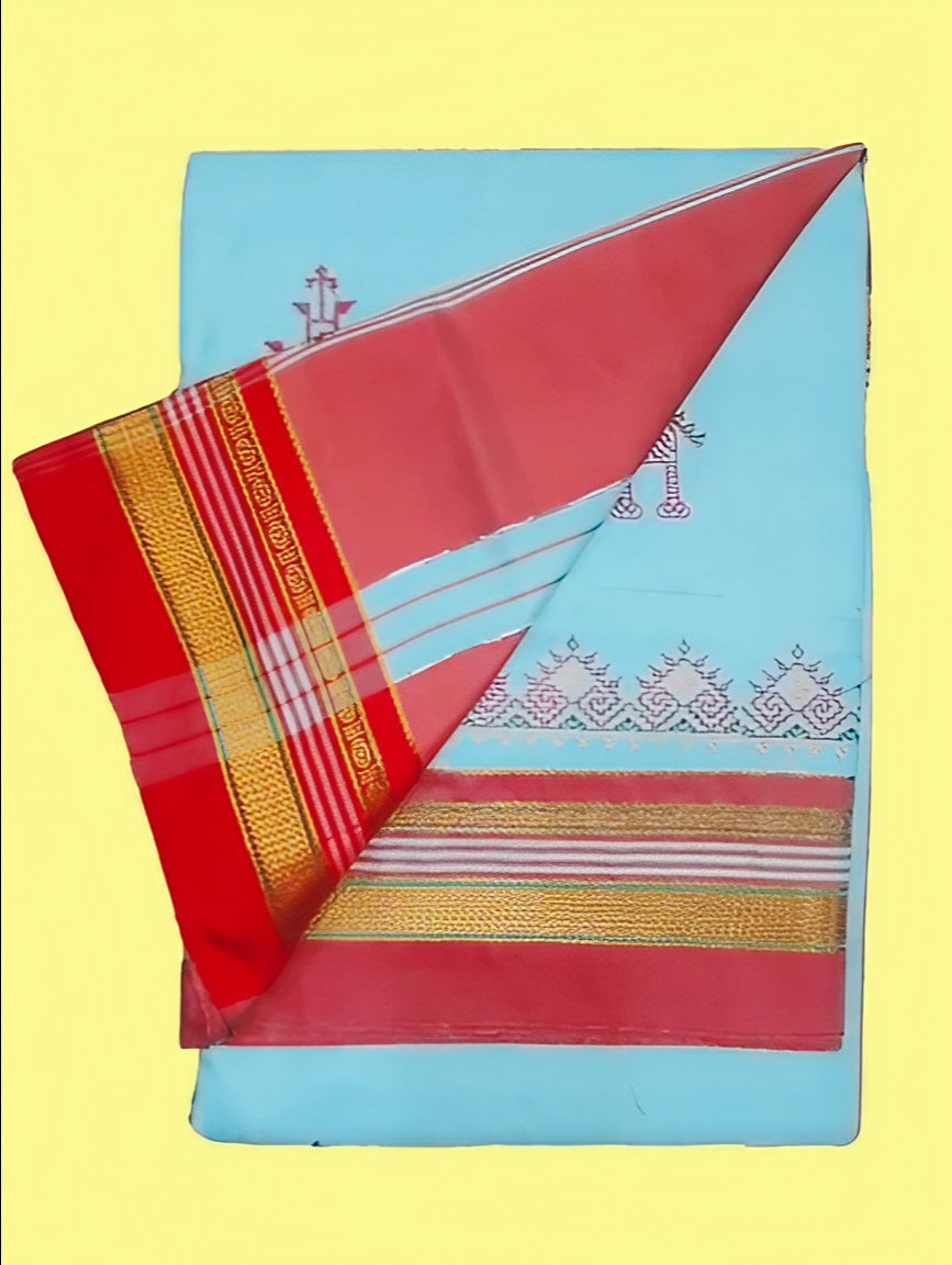 Kasuti Work ilkal Sarees with Running blouse piece for Womens