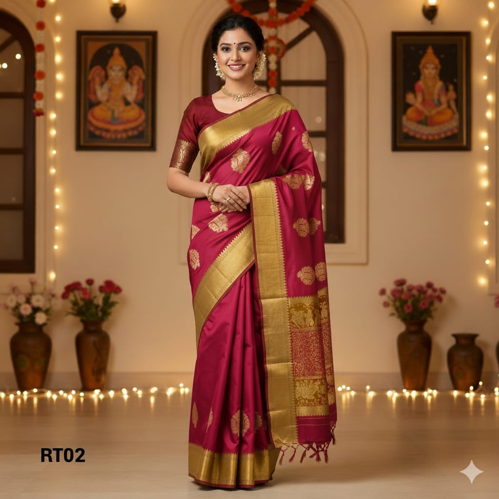 Soft Silk Sarees With Stone