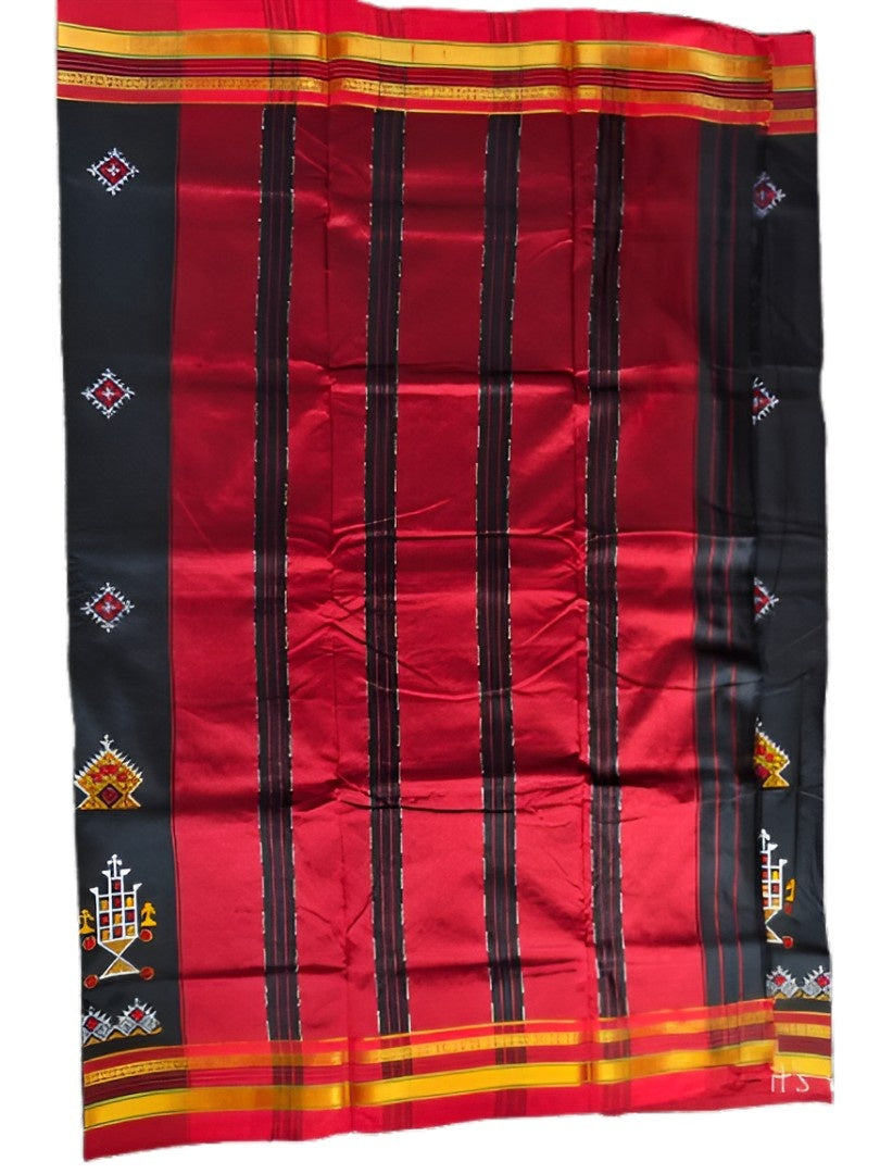 Kasuti Work ilkal Sarees with Running blouse piece for womens