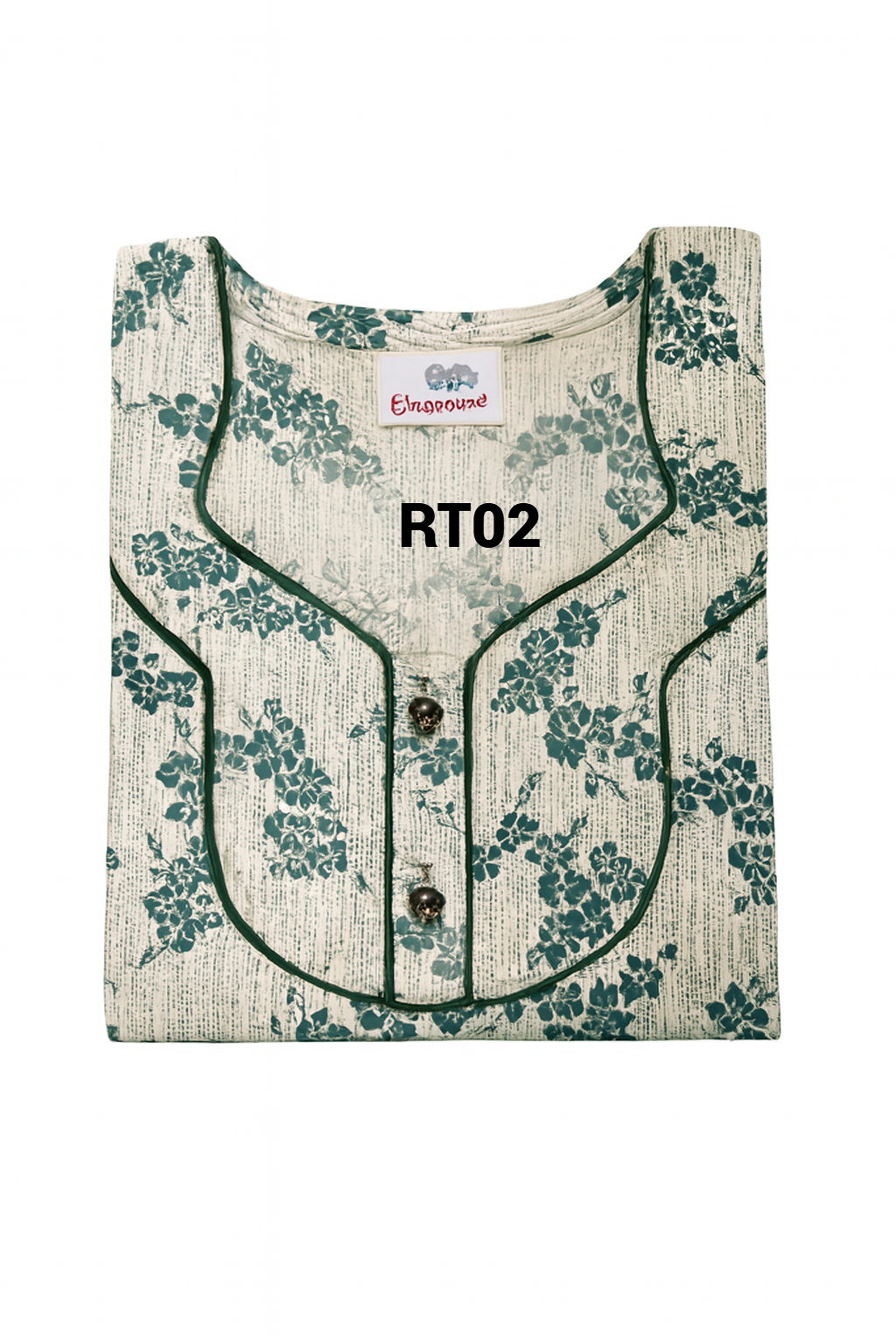 SPUN Cotton Blend  Floral Print Nighty, Free Size, Multi Colour for Womens