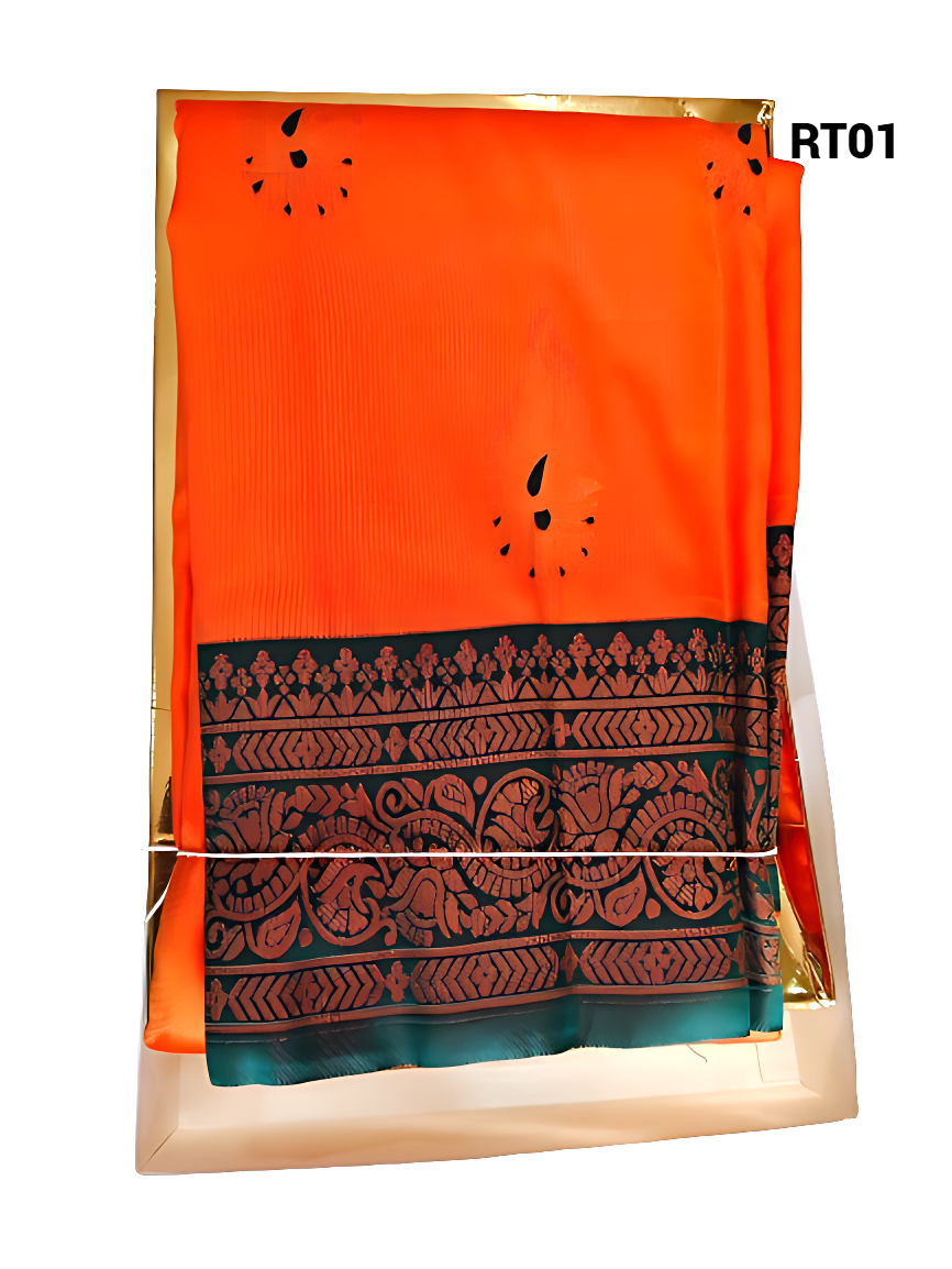 Elegant Traditional Soft Silk Saree multicolour