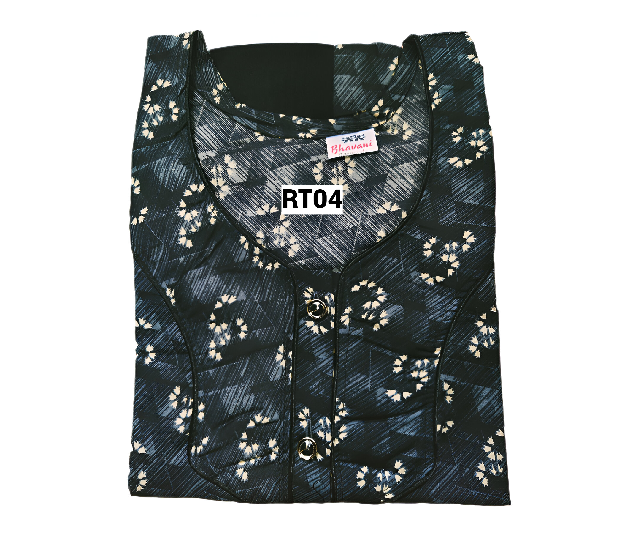 SPUN Cotton Blend  Floral Print Nighty, Free Size, Multi Colour for Womens